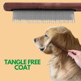 Wooden & Metal Pet Comb