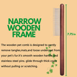 Wooden & Metal Pet Comb