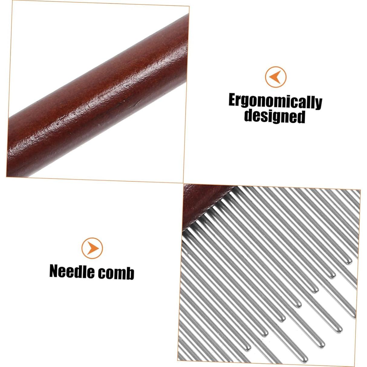 Wooden & Metal Pet Comb