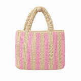 Handcrafted Straw Tote Rummy Game Set