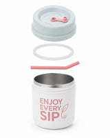 Dopamine Color Stainless Steel Tumbler With Straw