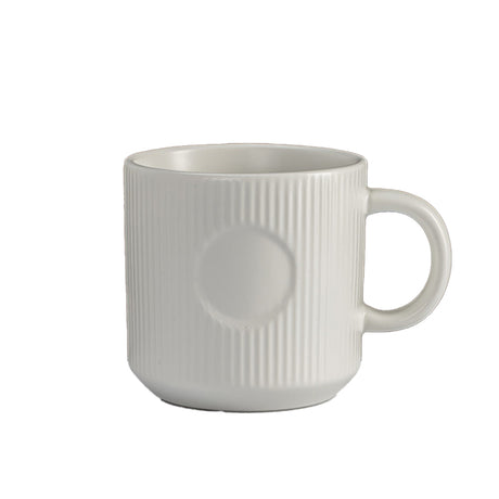 12oz Elegant Striped Ceramic Coffee Mug