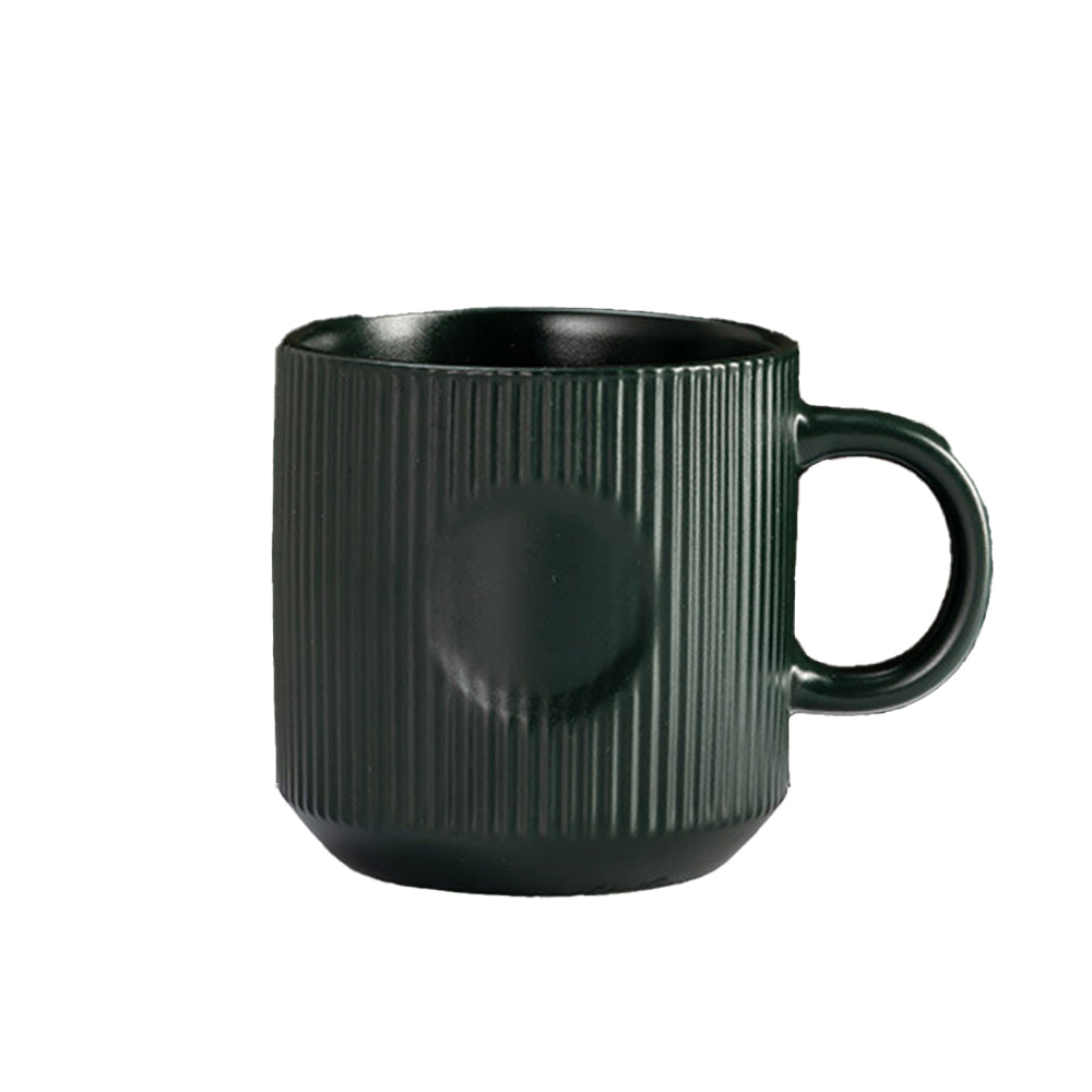 12oz Elegant Striped Ceramic Coffee Mug