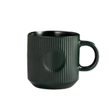 12oz Elegant Striped Ceramic Coffee Mug