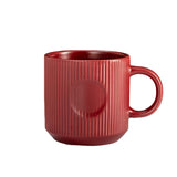 12oz Elegant Striped Ceramic Coffee Mug