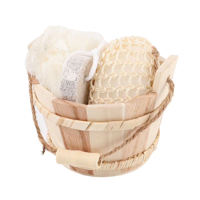 Wooden Bucket Spa Bath Accessory Kit