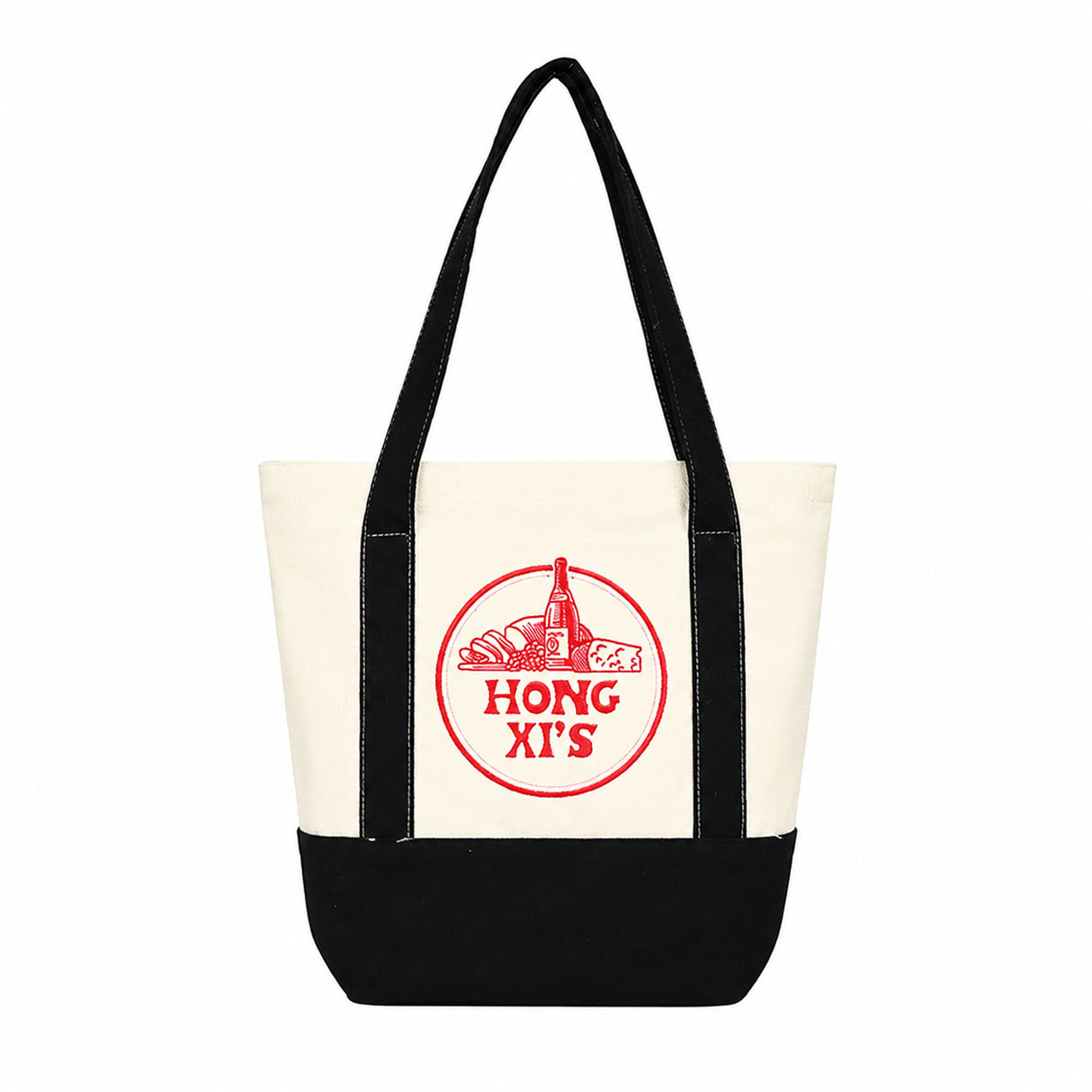 Colorblock Polyester Canvas Tote Bag