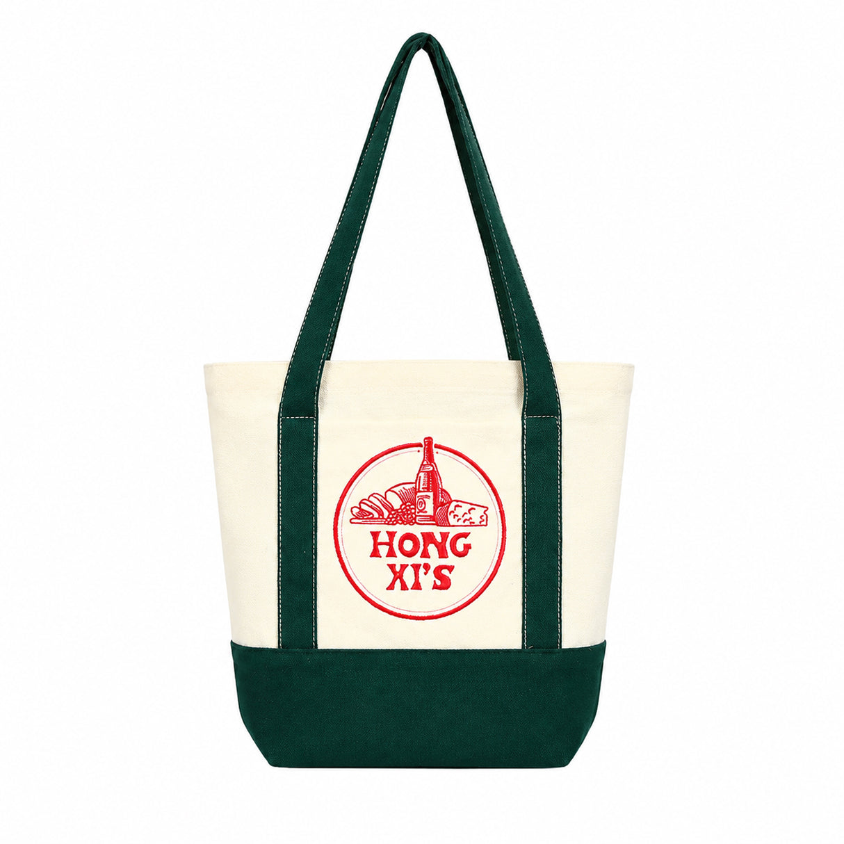 Colorblock Polyester Canvas Tote Bag