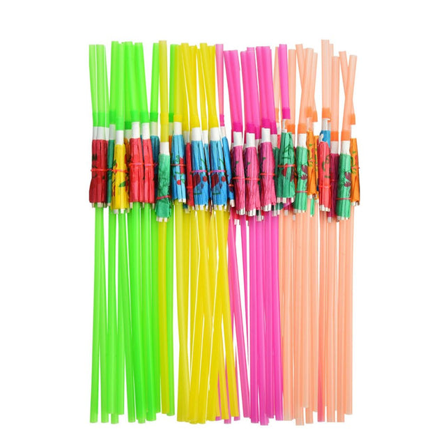 9.5inch Straws With Paper Decorative Umbrella - Yorkn Inc✅