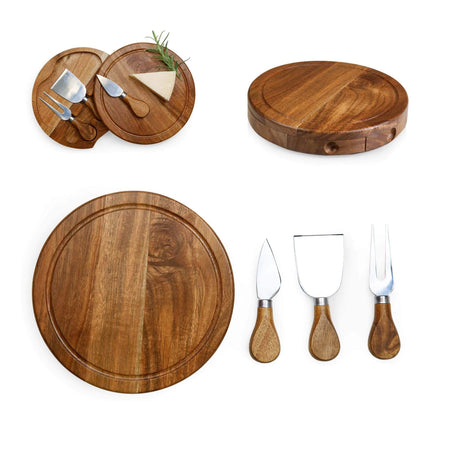 Acacia Wood Cheese Board Set - Yorkn Inc✅
