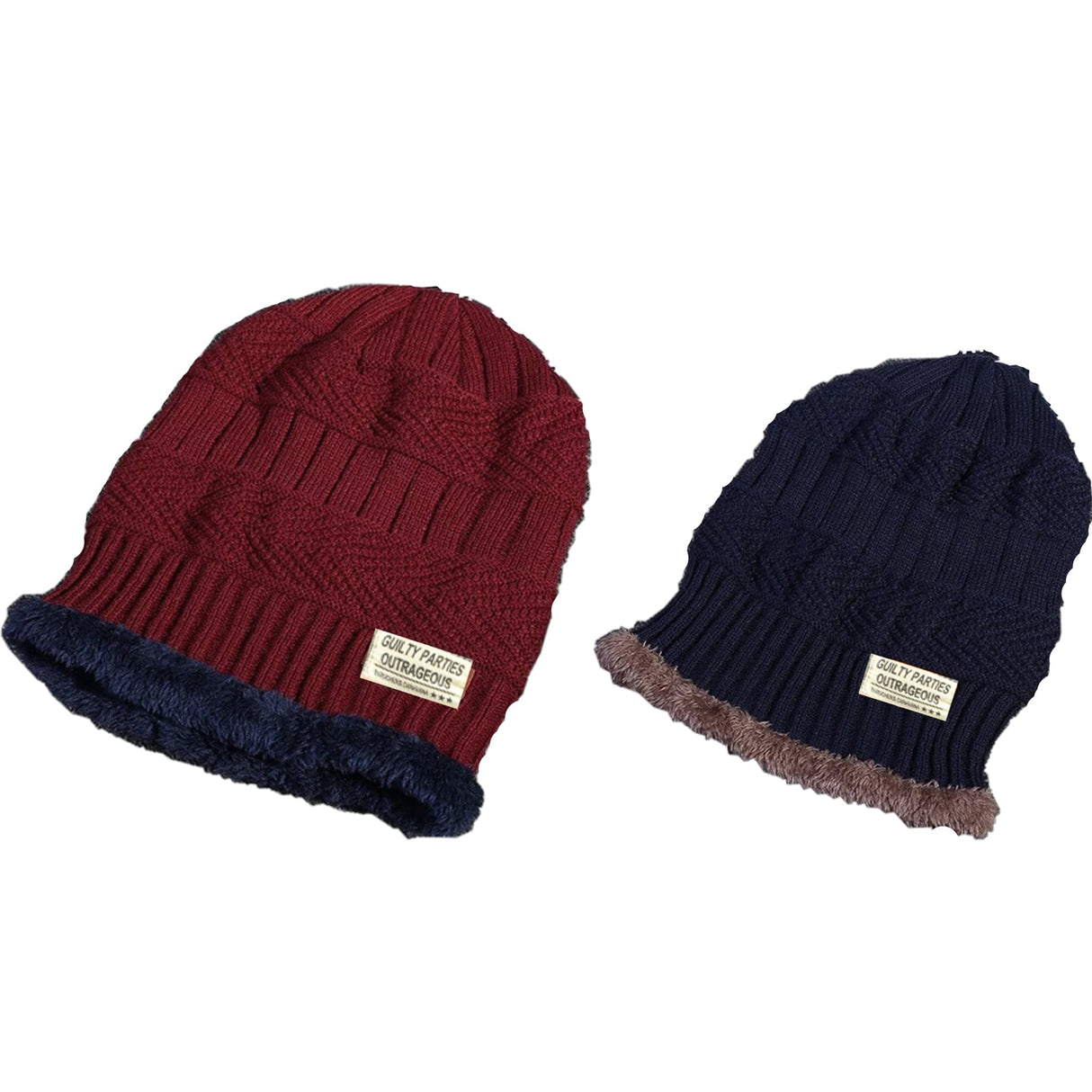 Acrylic Knit Beanie With Woven Label Logo - Yorkn Inc✅