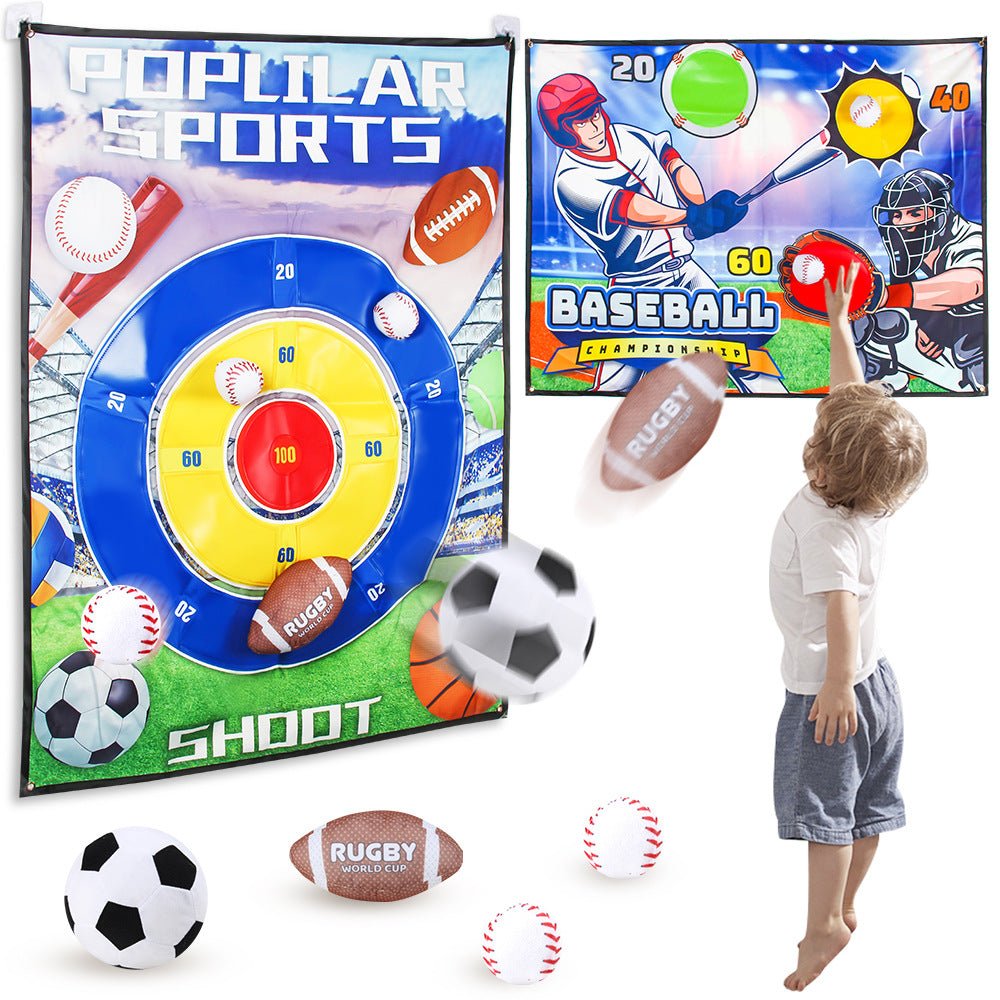 Adhesive Throwing Balls Full Size Printed With Velcro Fabric Mat Only - Yorkn Inc✅