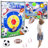 Adhesive Throwing Balls Full Size Printed With Velcro Fabric Mat Only - Yorkn Inc✅