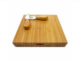 Bamboo Cheese Board & 4 Piece Utensil Set - Yorkn Inc✅