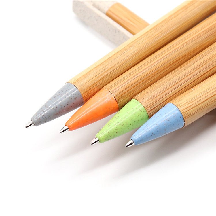 Bamboo Retractable Wheat Straw Eco - pen - Yorkn Inc✅