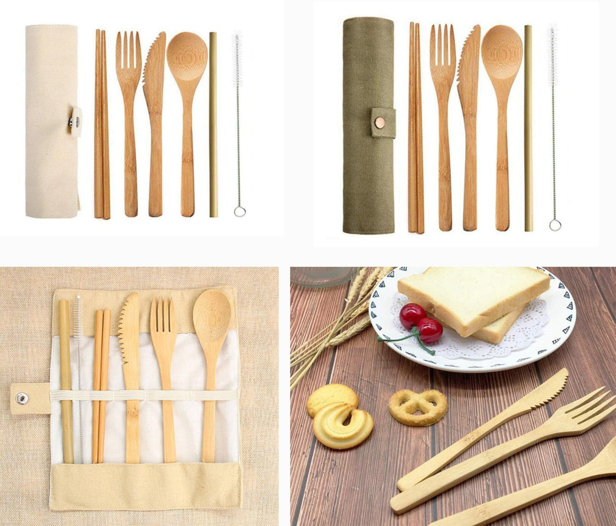 Bamboo Travel Utensils - Yorkn Inc✅
