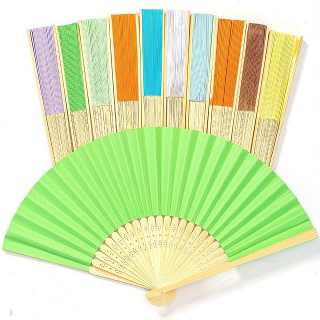 Bamboo With Both Sides Paper Fan - Yorkn Inc✅