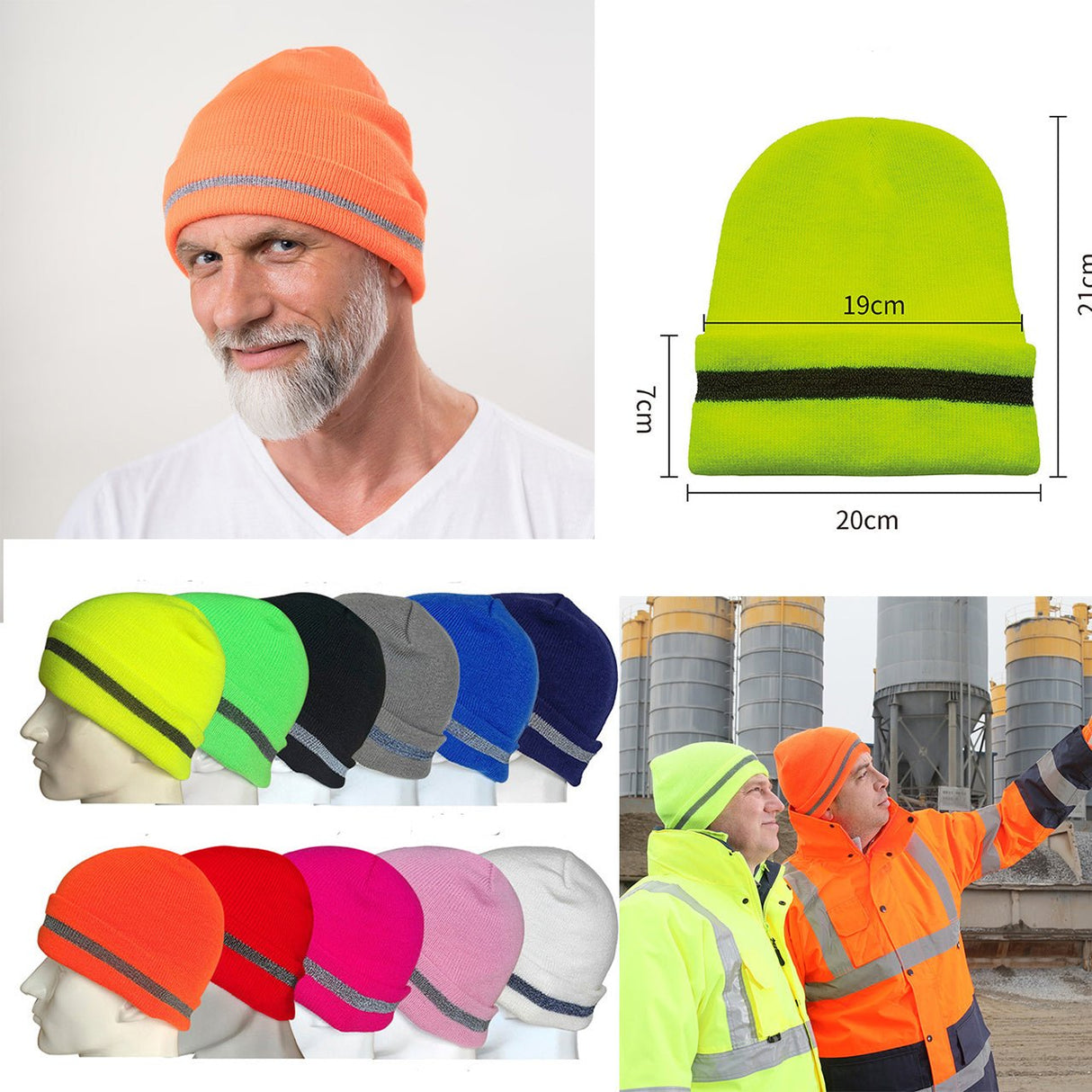 Beanie With Reflective Sripes For Night - Yorkn Inc✅