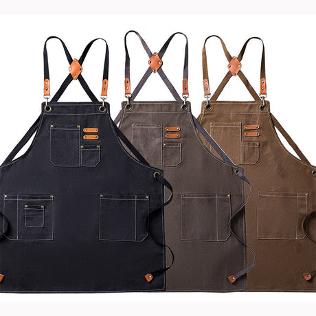 Canvas Apron With Detachable Button - Yorkn Inc✅