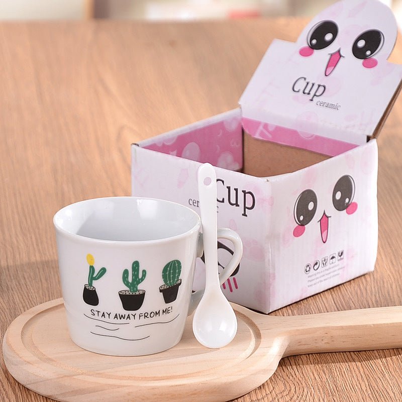 Ceramic Mug With Spoon Set - Yorkn Inc✅