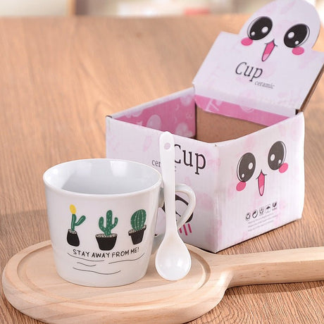 Ceramic Mug With Spoon Set - Yorkn Inc✅