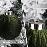 Christmas Ornament Velvet Balls Set - Yorkn Inc✅