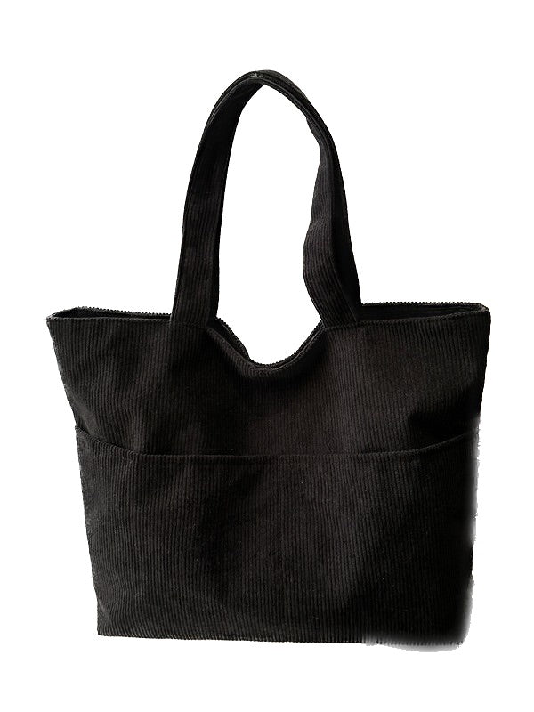 Corduroy Shoulder Tote Bag - Yorkn Inc✅