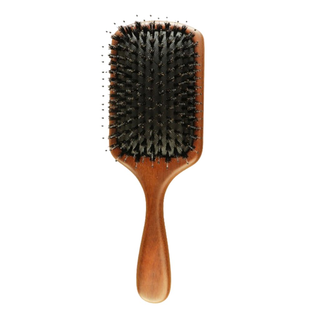 Cushion Hair Brush With Boar Bristles And Wooden Handle - Yorkn Inc✅