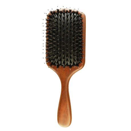 Cushion Hair Brush With Boar Bristles And Wooden Handle - Yorkn Inc✅