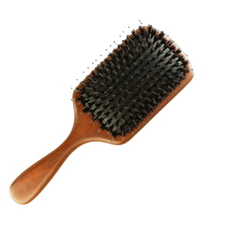 Cushion Hair Brush With Boar Bristles And Wooden Handle - Yorkn Inc✅
