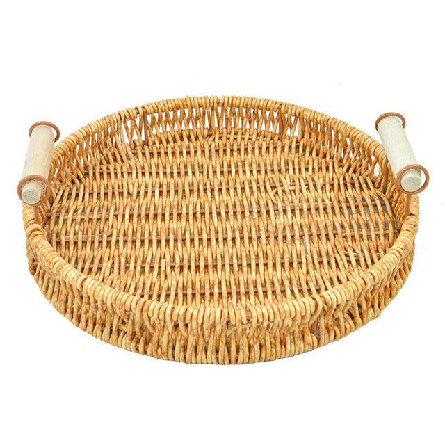 Custom Logo Rattan Tray Decorative Tray - Yorkn Inc✅