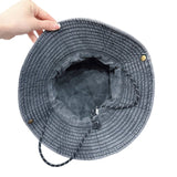 Denim Wide Brim Bucket Hat With Strap - Yorkn Inc✅