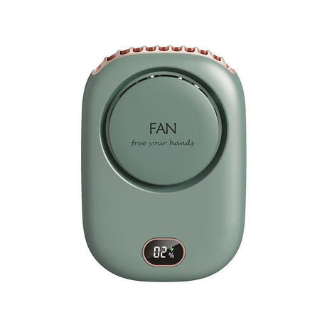 Digital Display Rechargeable Neck Hanging Fan - Yorkn Inc✅