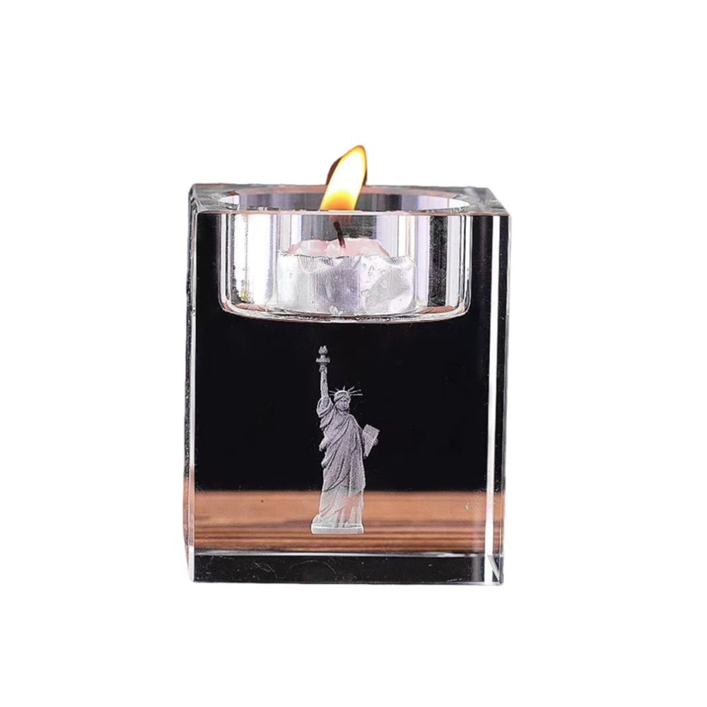 Elegant Solid Crystal Candle Holder - Yorkn Inc✅