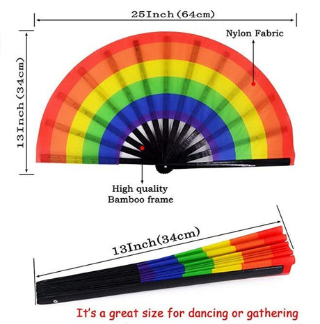 Fabric Folding Bamboo Fan - Yorkn Inc✅