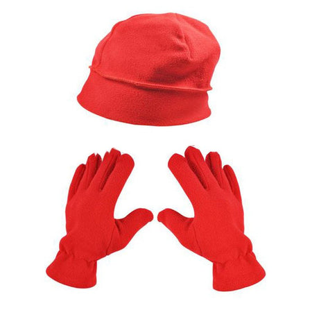 Fleece Beanie Hat And Gloves Set - Yorkn Inc✅