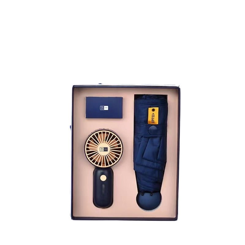 Fold Umbrella With Portable Fan Gift Set - Yorkn Inc✅