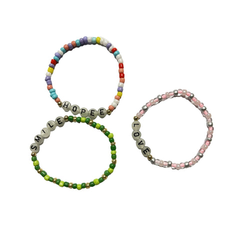 Glow - in - the - dark Alphabet Beaded Bracelet - Yorkn Inc✅