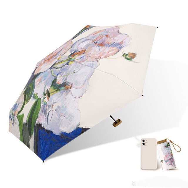 Gold Full Size Printed Foldable Umbrella - Yorkn Inc✅