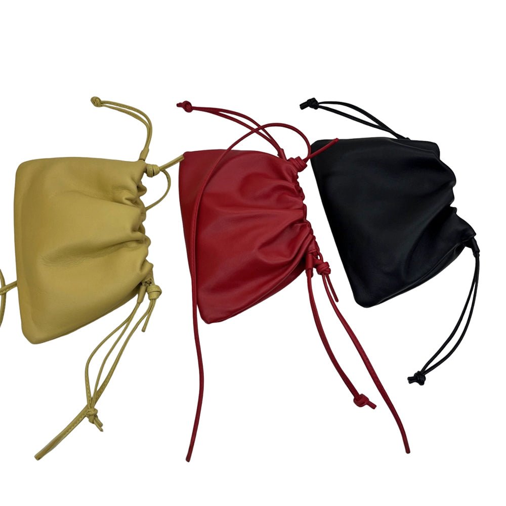 Israeli Mahjong Genuine Leather Drawstring Cloud Bag Set - Yorkn Inc✅