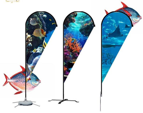 Lawn Flag With Feather Shape - Yorkn Inc✅