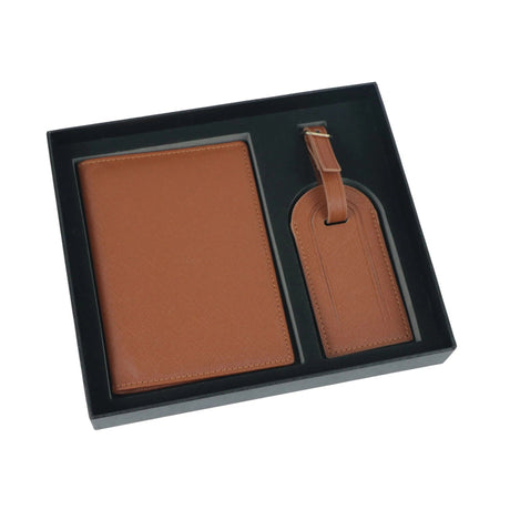Leather Passport Clip Luggage Tag Set - Yorkn Inc✅
