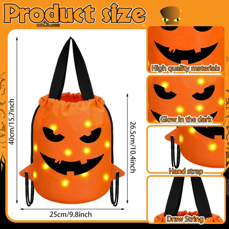 Led Light Halloween Bag Drawstring - Yorkn Inc✅