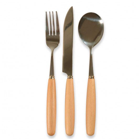 Metal And Bamboo Cutlery Combos With Bag - Yorkn Inc✅