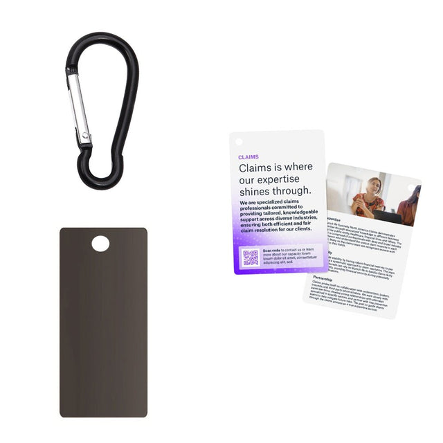 Metal Charm And Carabiner With Cards - Yorkn Inc✅