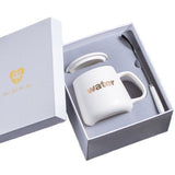 Mug With Lid Spoon Gift Box Set - Yorkn Inc✅