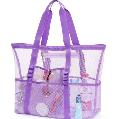 Multi Pocket Mesh Beach Bag - Yorkn Inc✅