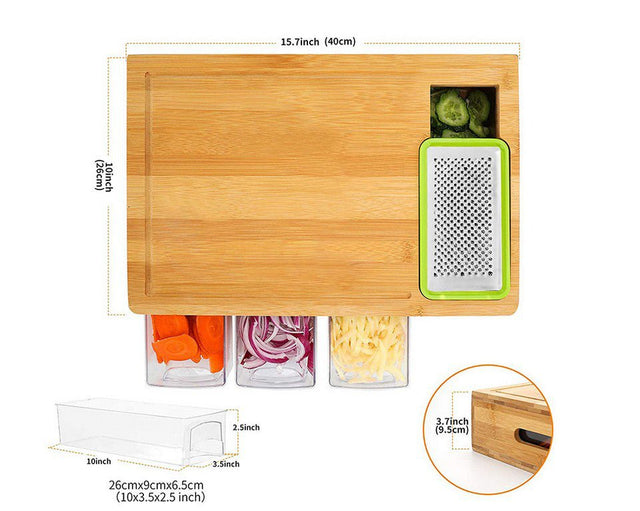 Natural Bamboo Large Cutting Board - Yorkn Inc✅