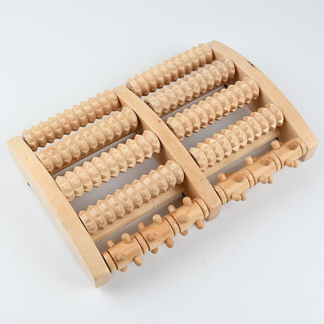 Natural Wood Dual Foot Massager Roller - Yorkn Inc✅