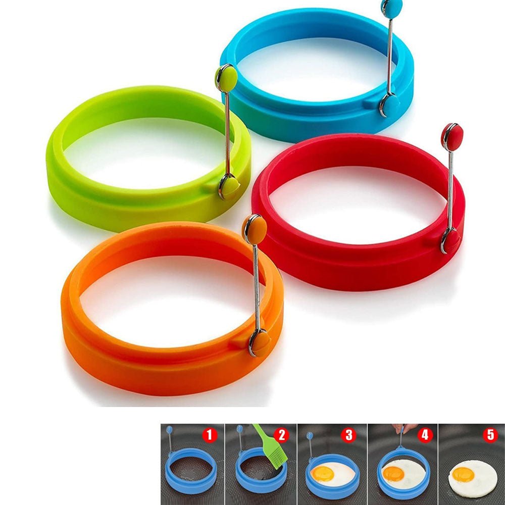 Non Stick Silicone Egg Cooking Rings - Yorkn Inc✅